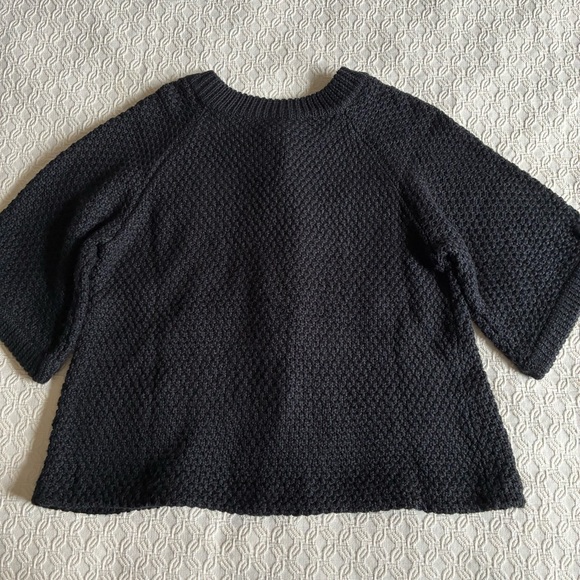 Chico's Wool Blend Black Knit Cardigan Size 2 US Large/12 - Picture 2 of 7